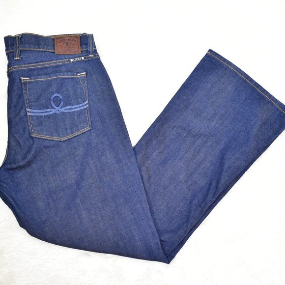 Lucky Brand Sofia Bootcut Mid Rise Ankle Jeans Blue Stretch Denim Size 12/31 - Picture 1 of 10